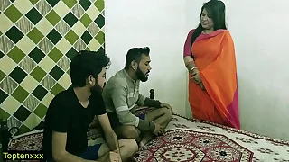 Indian hot xxx threesome sex&excl; Malkin aunty increased by team a few youngsters hot sex&excl; clear hindi audio