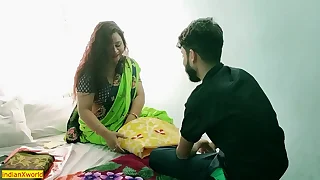 Indian hot bonny Bhabhi one night stand sex&excl; Amazing XXX Hindi sex